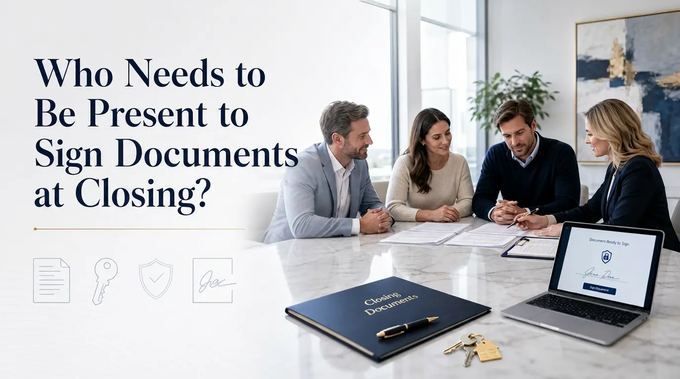 Who Needs to Be Present to Sign Paperwork at Closing?