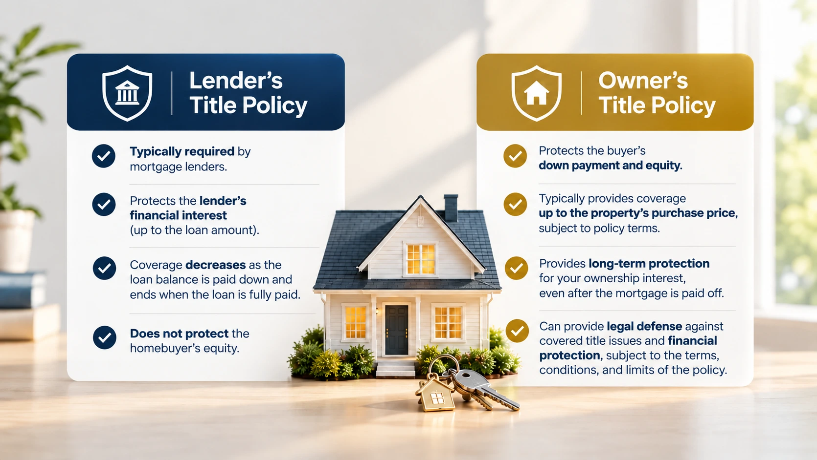 Understanding the Differences Between a Purchaser's Title Policy and a Lender's Title Policy